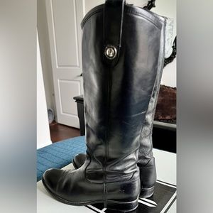 Frye Melissa Button Leather Tall Riding Boots